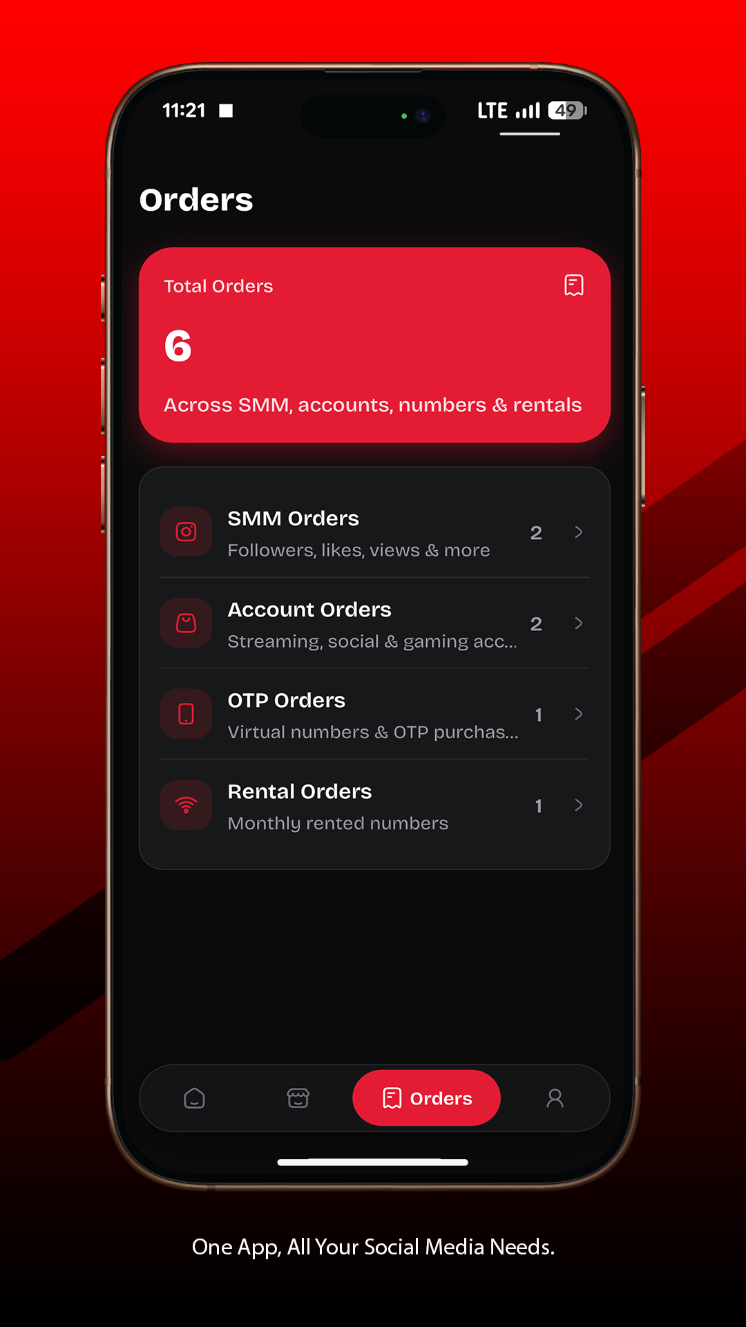 THEARVE SMM Orders screen